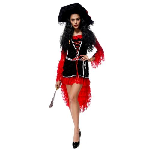Halloween Pirate  Woman Refinement Costume Game Uniform Cosplay