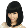 30cm Bobo Blunt Bang Hair Cap Wig Black