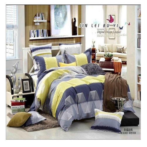 Bed Quilt Duvet Sheet Cover 4PC Set Upscale Cotton 100% 032