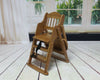Folding Wooden Baby Highchair High Chair Reclining Booster Seat Recliner Foldabl