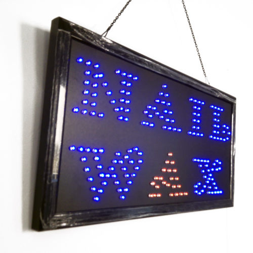 Nail Wax LED Neon Light Open Sign Twinkling Sparking lights for Salon 110V