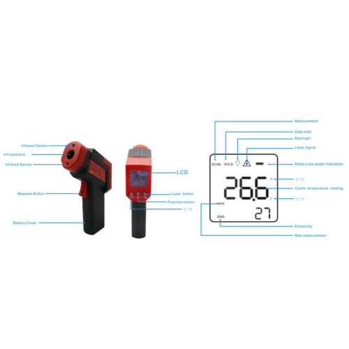 Non-contact Infrared Industrial Thermometer DT-8550H