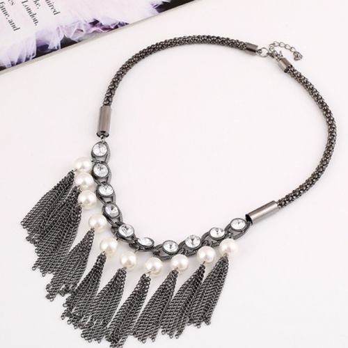 European Exaggerated Big Brand Ornament Environment-friendly Alloy Waterdrop Nec