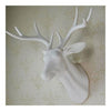 Plastic Deer Head Wall Hanging Decoration white