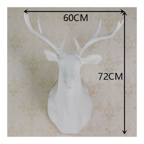 Large Size Plastic Deer Head Wall Hanging Decoration silver