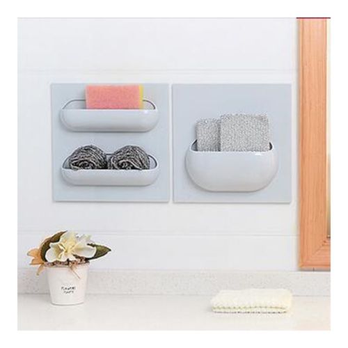 Traceless Bathing Room Storage Rack    beige 1 lattice