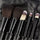 Makeup Real Goat Hair Soften Brush Set 9pcs in a Black Carrying bag