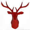 Plastic Deer Head Wall Hanging Decoration red