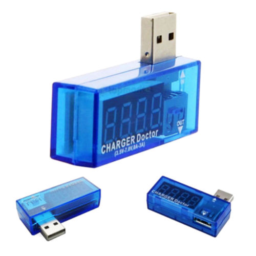 Curved KW201 Digital Display USB Voltage Current Meter Tester Charger Doctor