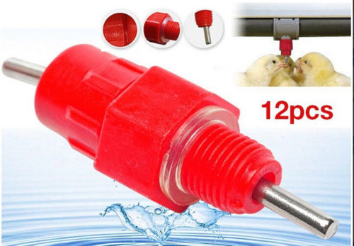 12x Water Nipple Valve Auto Drinker Waterer Feeder