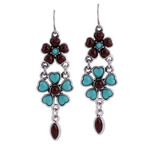 the teardrop-shaped earrings BROWN