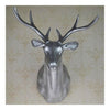 Large Size Plastic Deer Head Wall Hanging Decoration silver