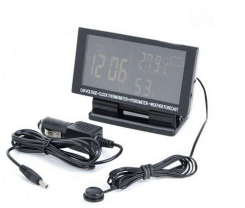 Car Temperature Thermometer LCD Digital Clock