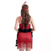 Sexy Uniform Underwear Tassel Dress Halloween   red