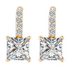 Square Zircon Ear Accessory  gold plated white zircon