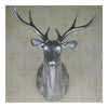 Large Size Plastic Deer Head Wall Hanging Decoration silver