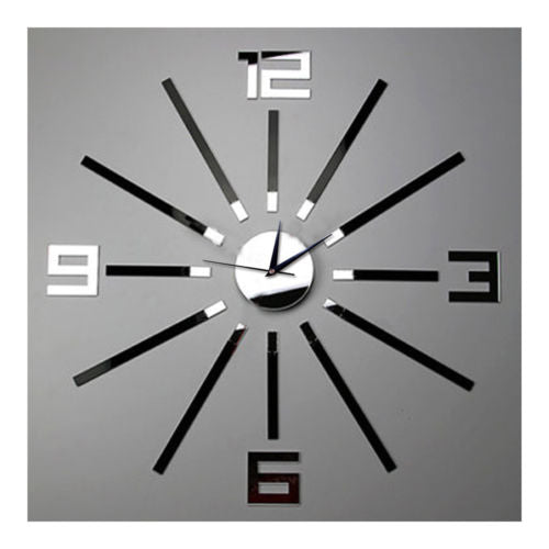 Creative Home Decoration Silent DIY Mirror Wall Clock