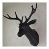 Plastic Deer Head Wall Hanging Decoration black