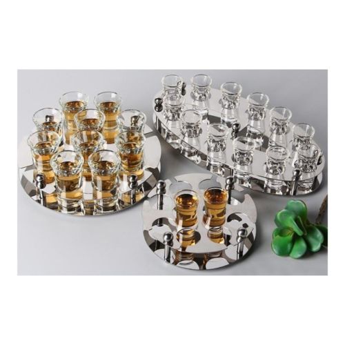 Stainless Steel Wine Cup Glass Holder Stand Round Bullet 3.1cm