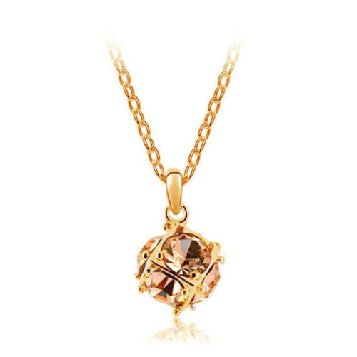 jewelry wholesale crystal ball colorful crystal necklace - Love Cube 1111-46  Go