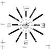 Creative Home Decoration Silent DIY Mirror Wall Clock