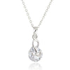 Water-drop Pendant 18K Gold Platinum Galvanized Austrian Zircon   white
