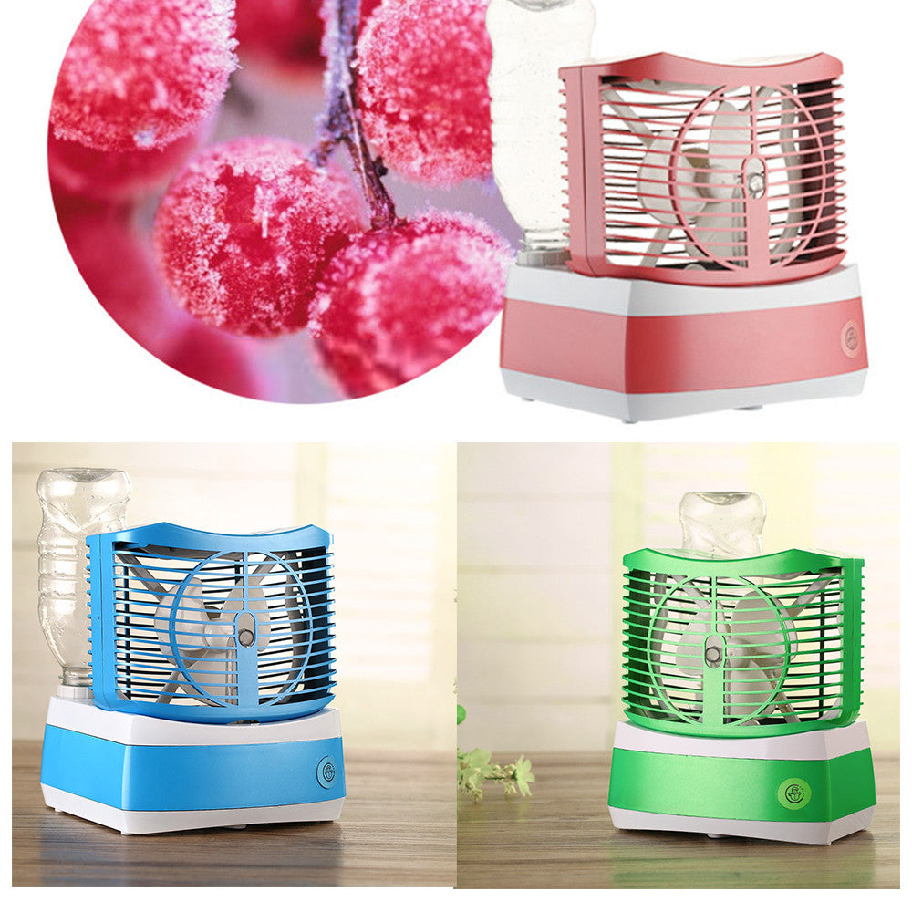 Summer Icy Hot new creative snowman humidification fan Blue - Mega Save Wholesale & Retail - 4