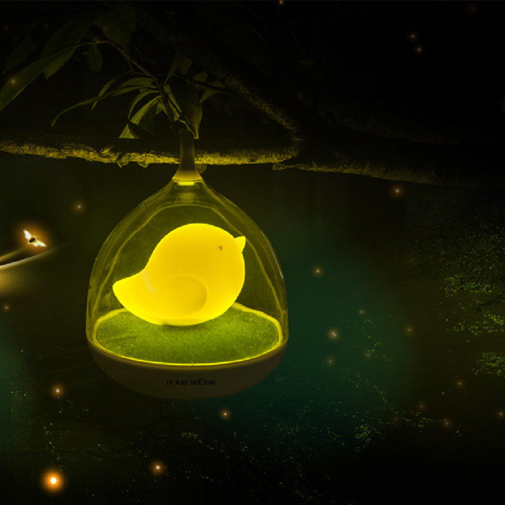 Bird Cage Lamp Touch Lamp Small Night lamp Bird Lantern Cage Lamp Led Light Yellow - Mega Save Wholesale & Retail - 3