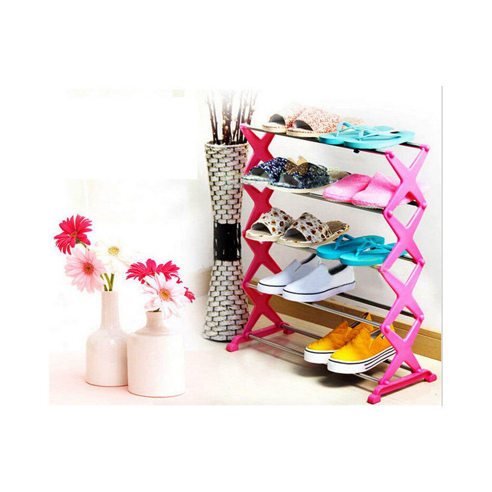 15 Pairs 5 Tier Level Stackable Space Saving Shoes Rack Organizer Storage Shelf - Mega Save Wholesale & Retail