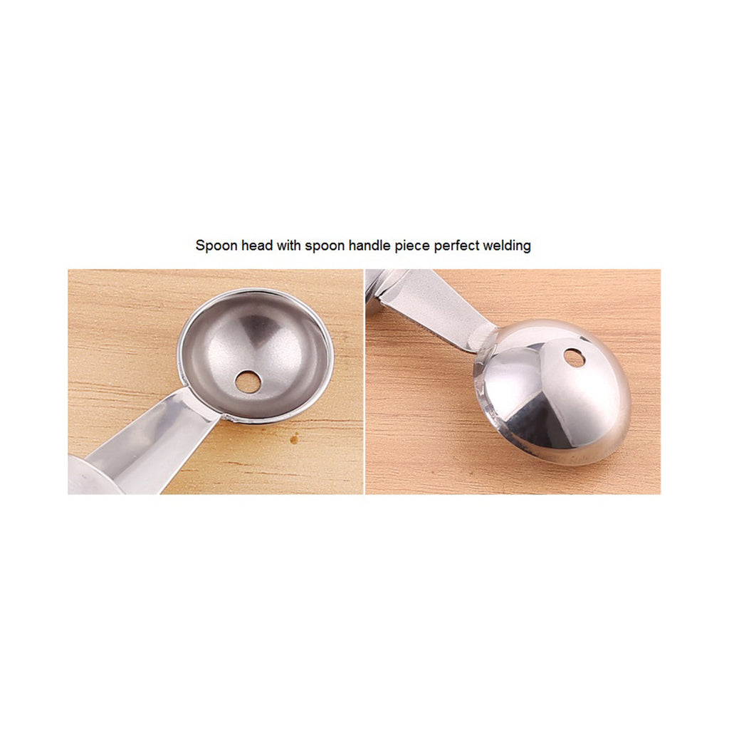 With a guarantee to pay compensations bad fruit carving knife fruit watermelon spoon to dig the ball spoon fruit watermelon spoon to dig the ball is stainless steel   Spoon Wooden Handle - Mega Save Wholesale & Retail - 3