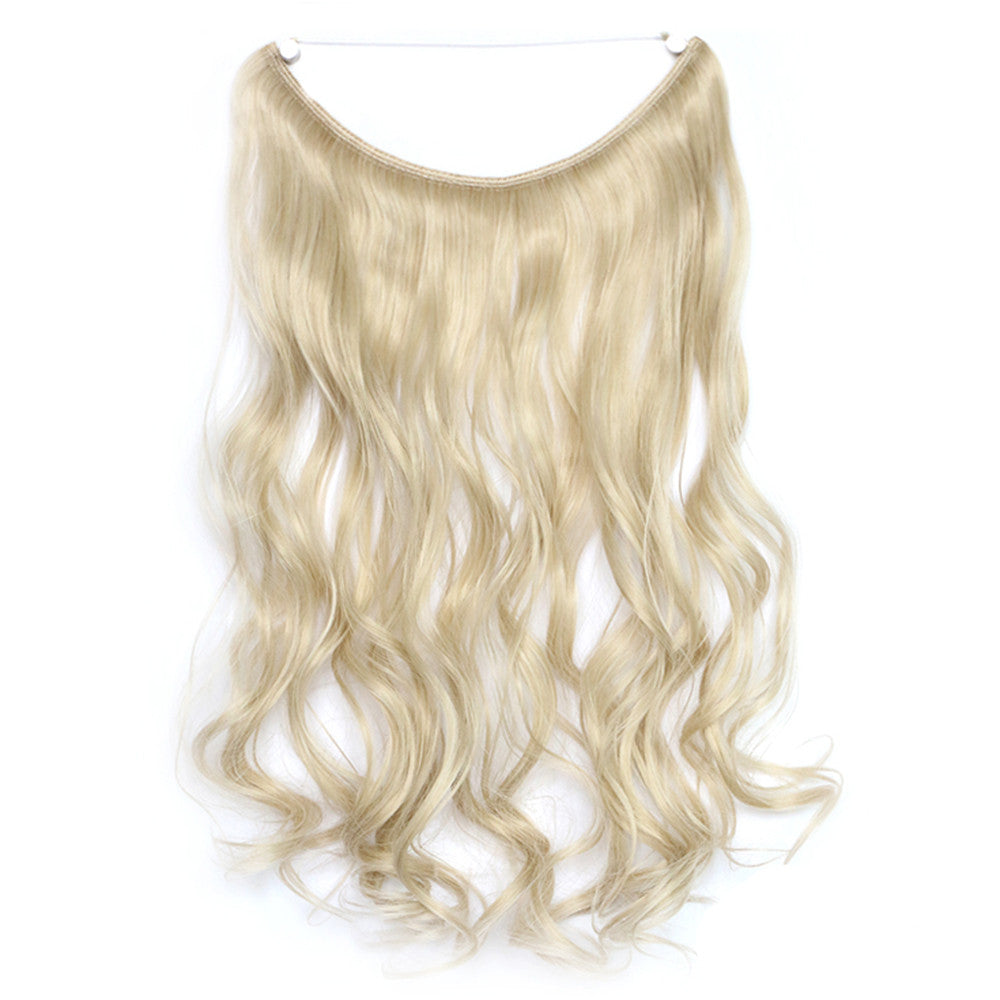 The new wig manufacturers wholesale hair extension fishing line hair extension piece piece long curly hair wig piece foreign trade explosion models in Europe and America  24/60 - Mega Save Wholesale & Retail - 1
