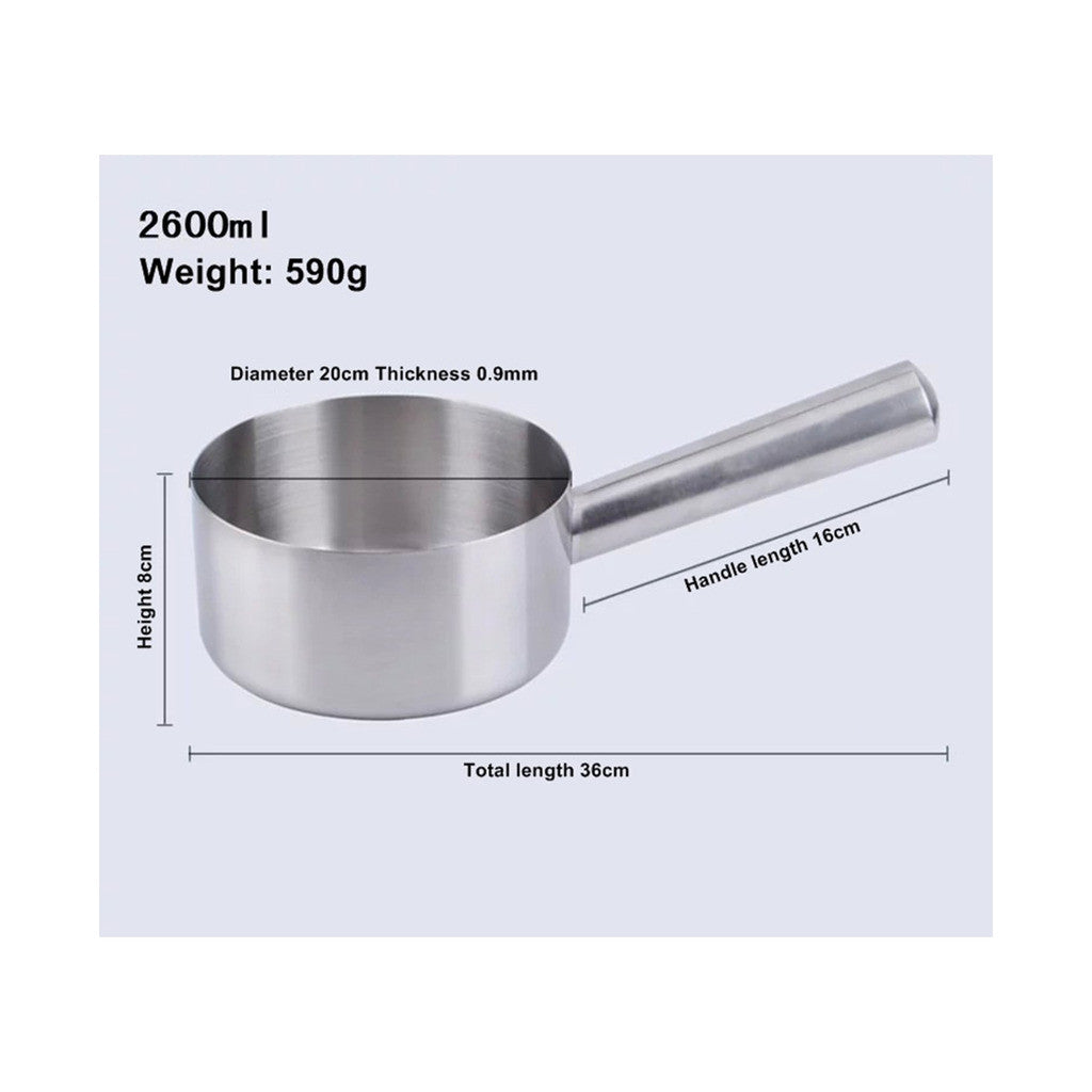 Spot stainless steel long-handled spoon thickened water bailer kitchen spoon thick shatterproof household water shell water scoop 2600ml - Mega Save Wholesale & Retail - 2