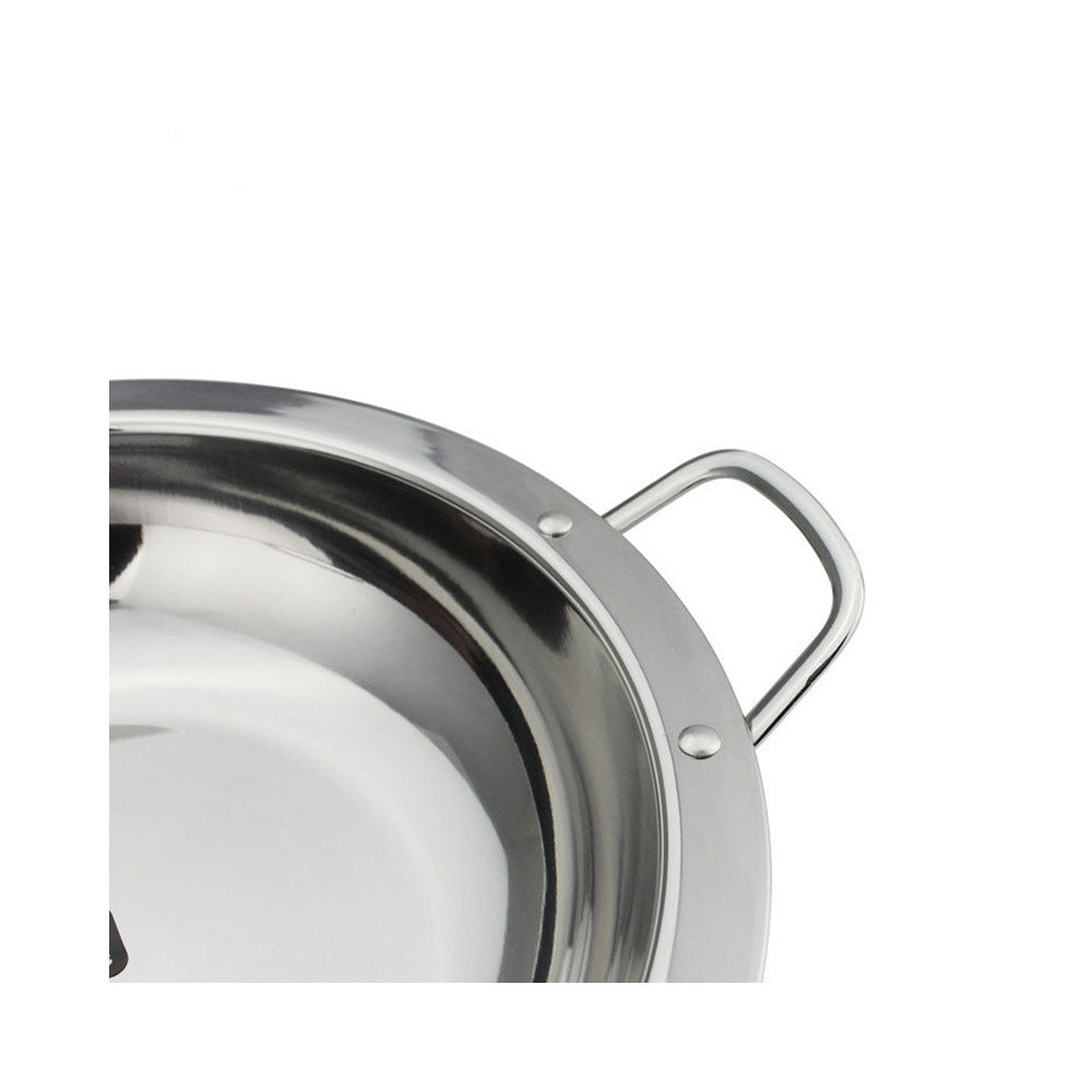 2 PCT special thick stainless steel broadside ears dry pan alcohol stove Stewed broadside Bar Ding   24CM - Mega Save Wholesale & Retail