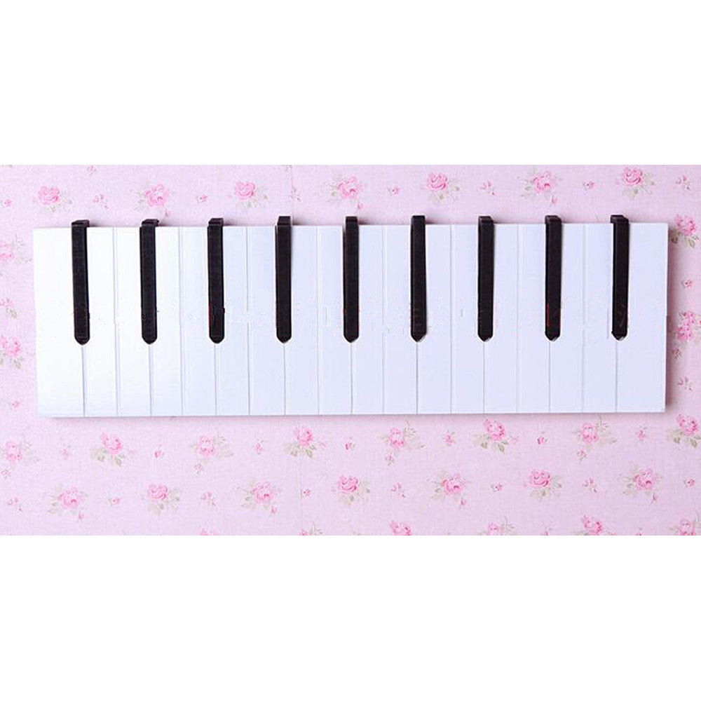 Piano Keyboard Hook, Coat Clothes Bag Rack Hanger    black and white - Mega Save Wholesale & Retail - 2
