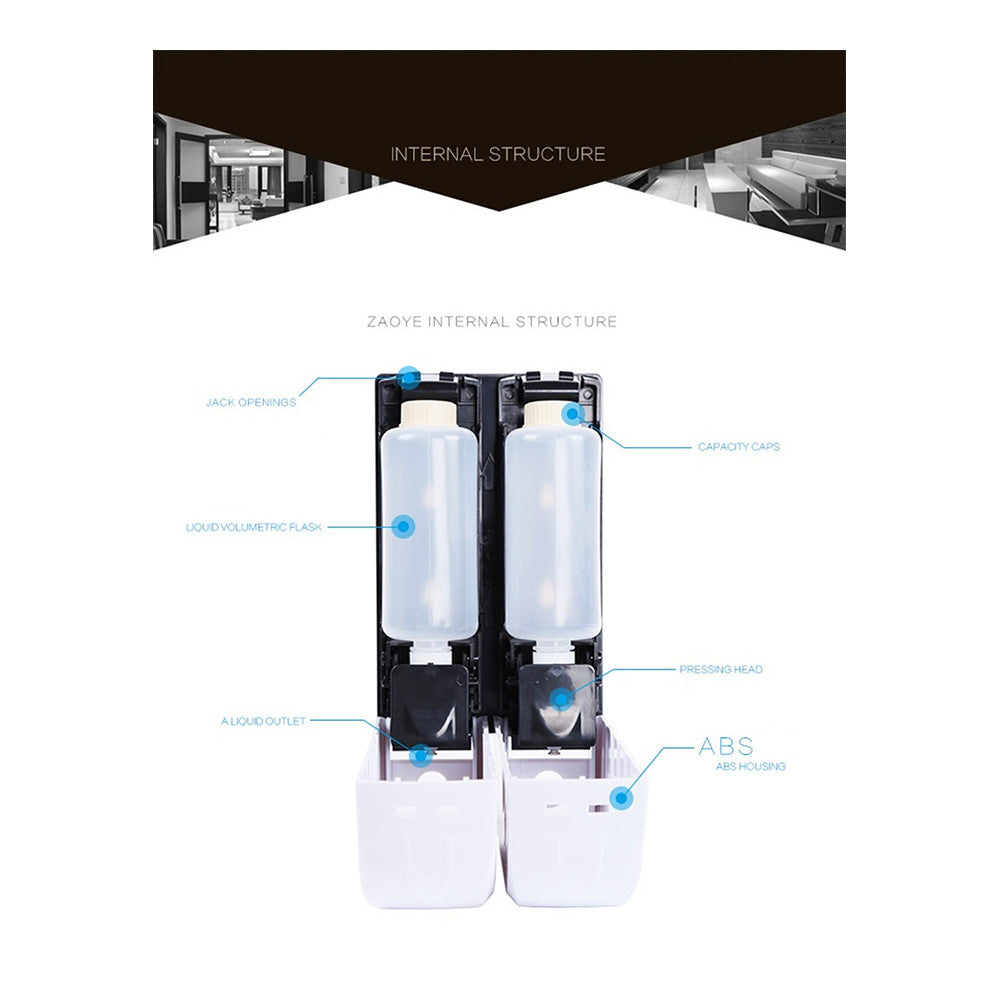 Morton manufacturers of bathroom wall-mounted manual three soap dispenser soap dispenser shower gel bottle hand sanitizer device to - Mega Save Wholesale & Retail - 3