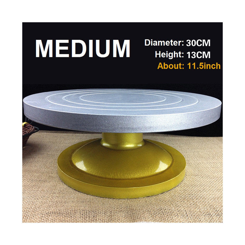 Cake Decorating Taiwan turntable turntable Plastic 30cm cake plaster sets with 13-inch non-slip mat 12 - Mega Save Wholesale & Retail