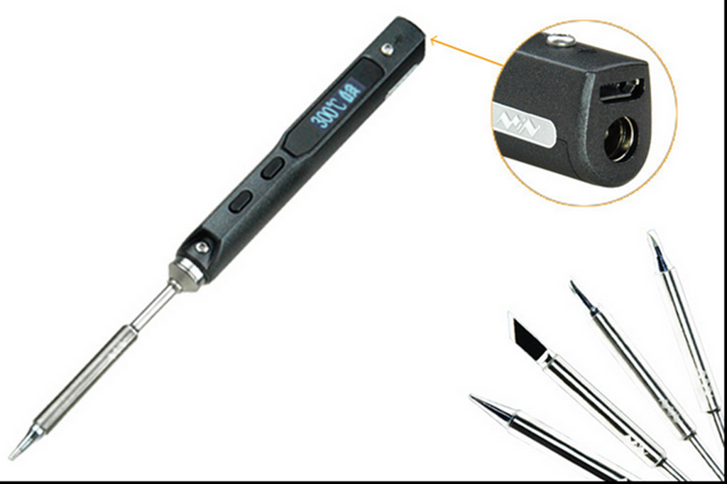 40W Mini Portable Electric Soldering Iron TS100 DC 12V-24V STM32 Intelligent CNC