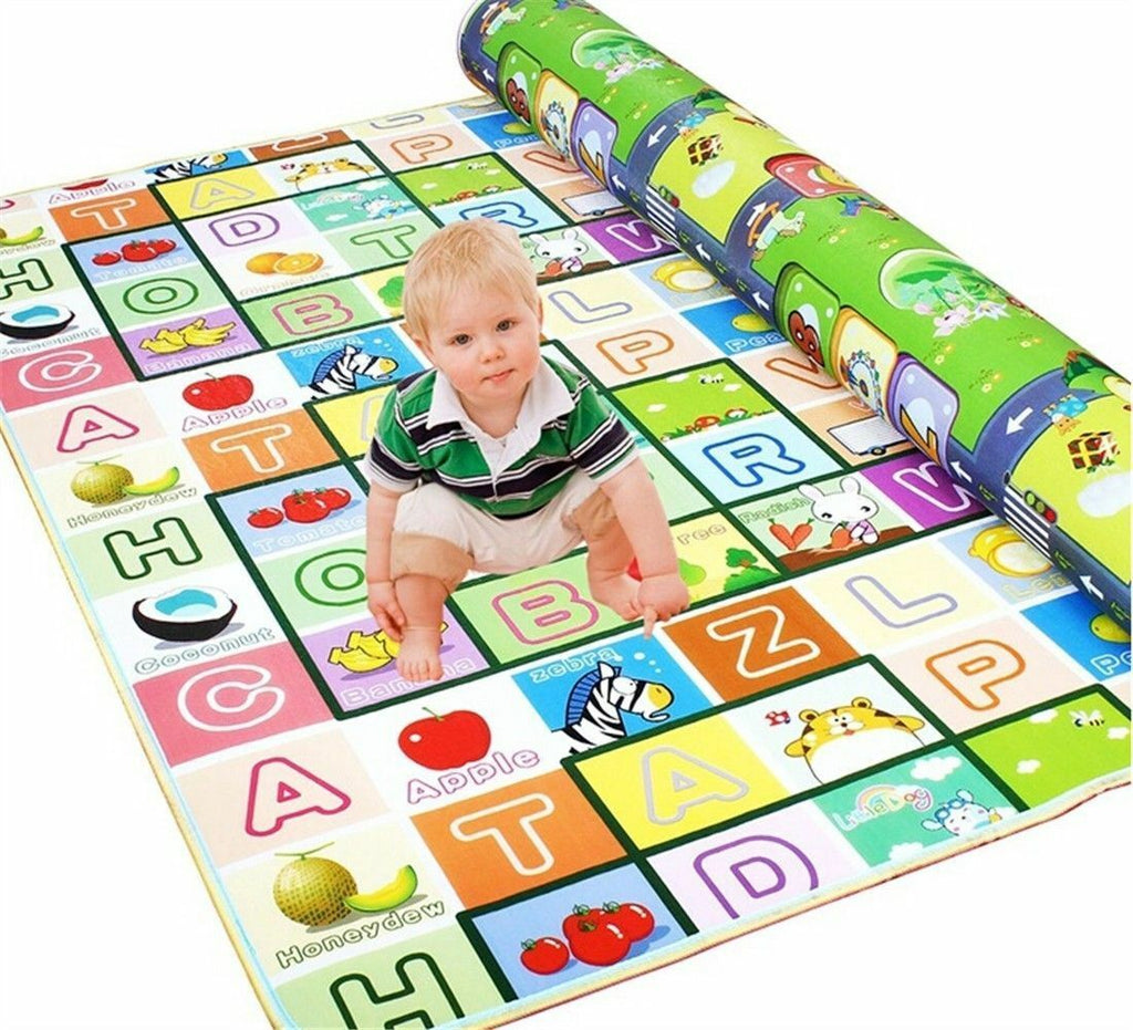 Kids Play Crawl Gym Picnic Mat Pad Rug Double SidedWa 1.5 x 1.8M