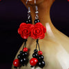 Red Rose Original DIY Special Offer National Style Earring Woman