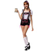 Luxury Embroidery Suspender Pants Costume Waitress Halloween