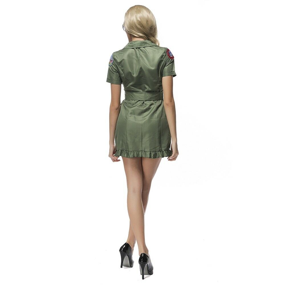 Halloween Woman Aviator Cosplay Game Uniform Costume
