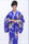 Vintage Retro Luxurious Japanese Garment Kimono Cosplay Costume Yukata Gown blue