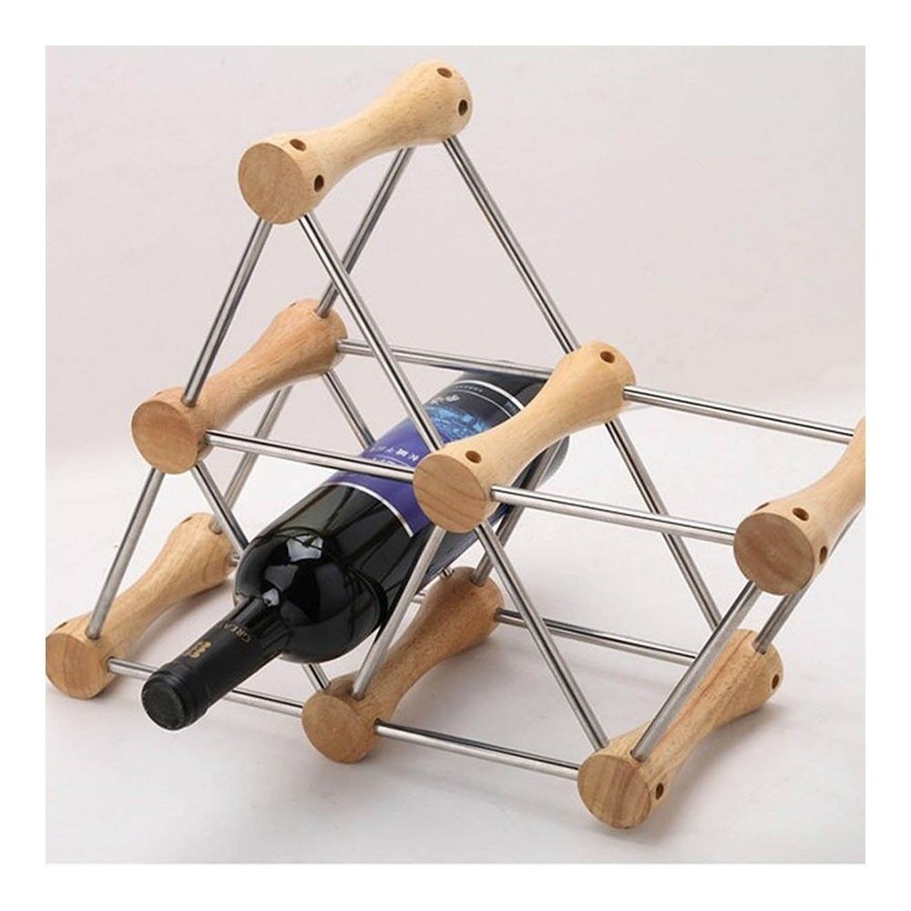 6 Rack Wine Stand Wooden Wine Holder