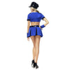 Blue Policewoman Game Uniform Halloween Bar DS Costume