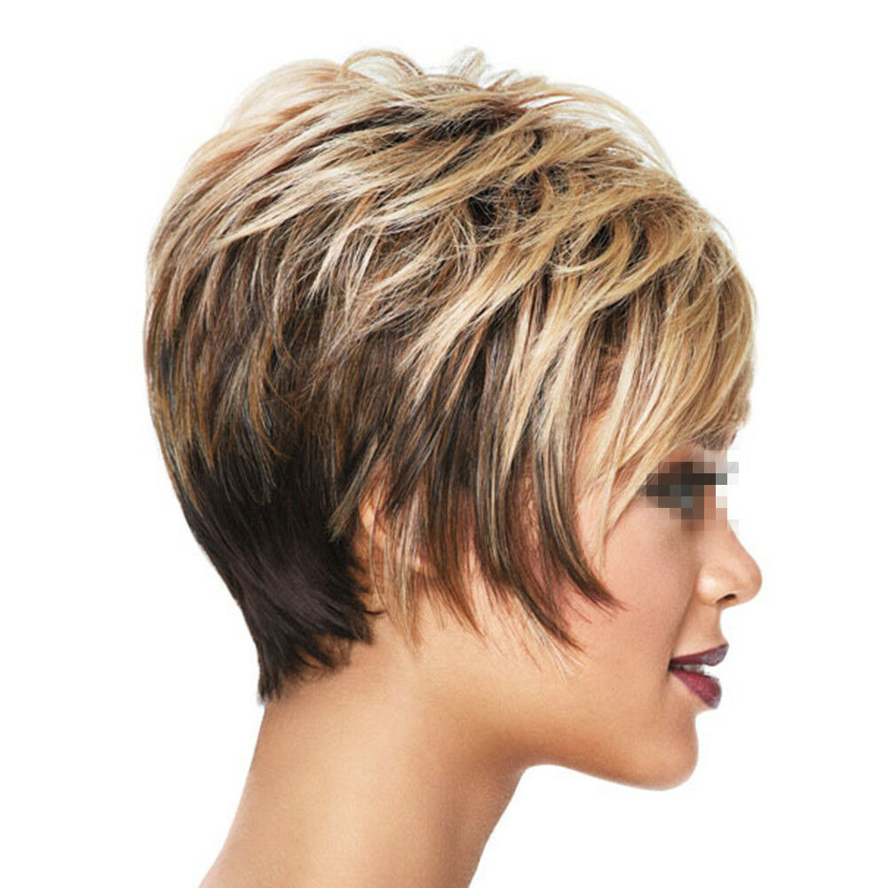 35cm Chic Fashionable Wig Short Curled Hair Cap Blonde Brown