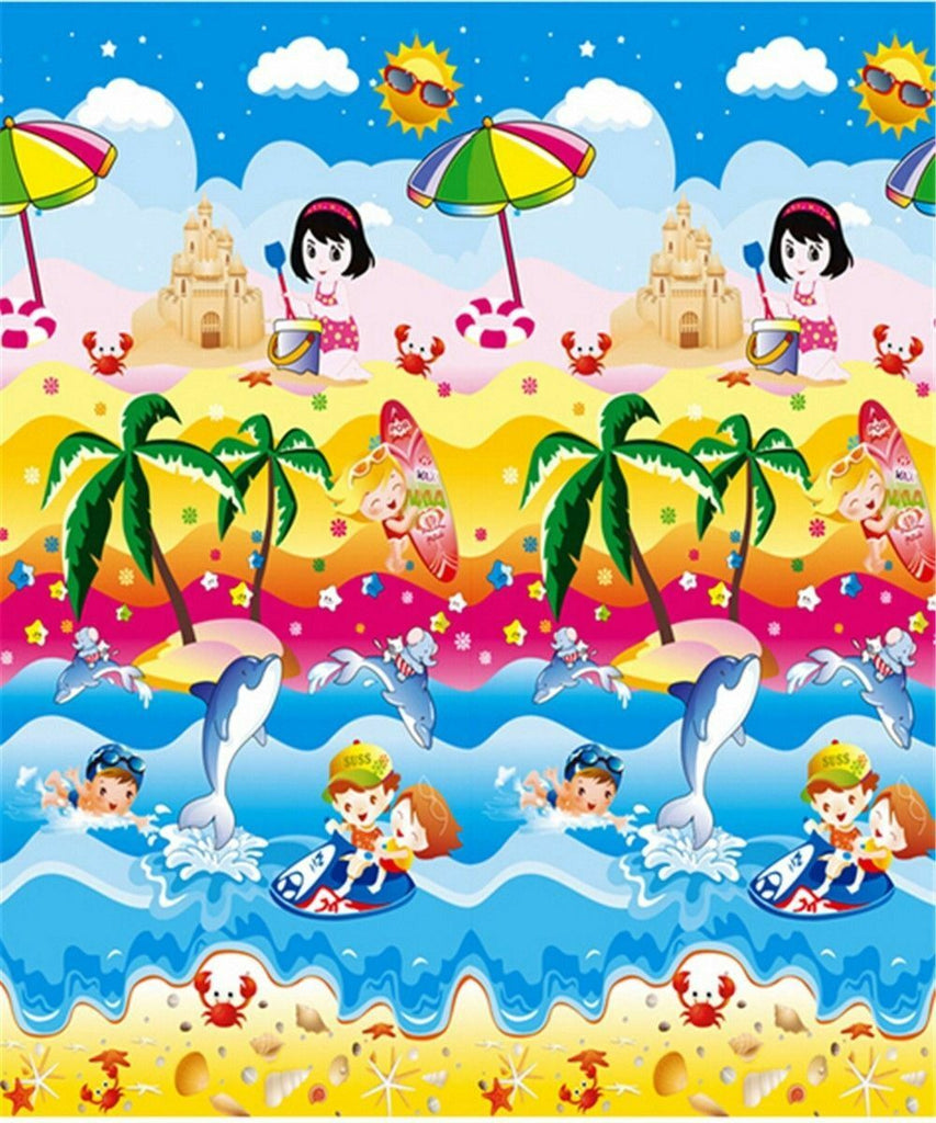 Kids Play Crawl Gym Picnic Mat Pad Rug Double SidedWa 1.5 x 1.8M
