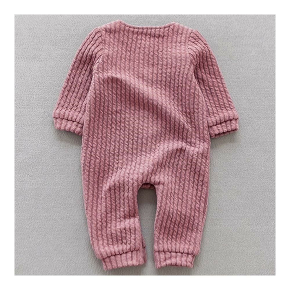 Infant Baby One-pieces Boy Girl Thick Warm 0-1-2 years old :red coffee(rose) 66c