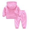 Infant Baby Boy Girl Warm Thick Cotton Coat Suit pink 66cm