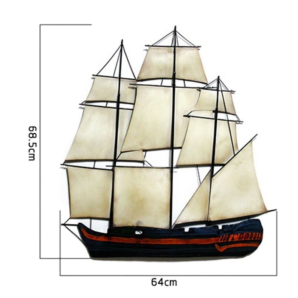 Iron Vintage Sailboat Wall Hanging Decoration