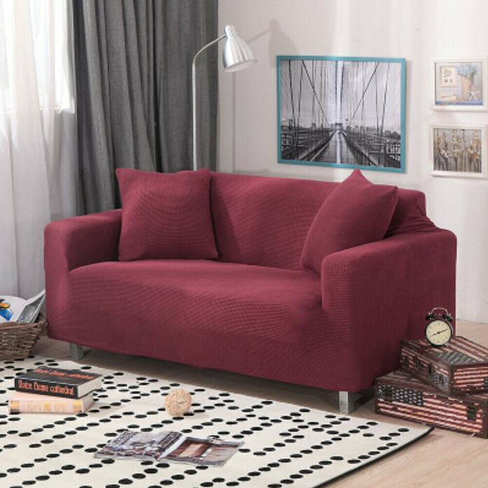 1-4 seats  Arm Sofa Covers Couch Cover Elastic Slipcover Protector Corn Fleece